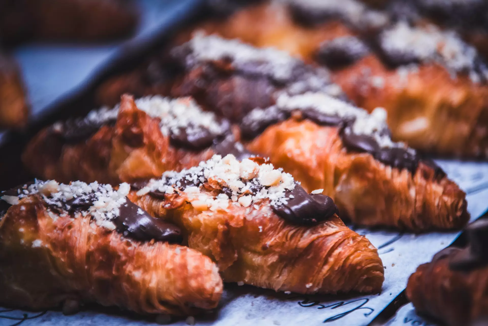 Croisants con chocolate negro